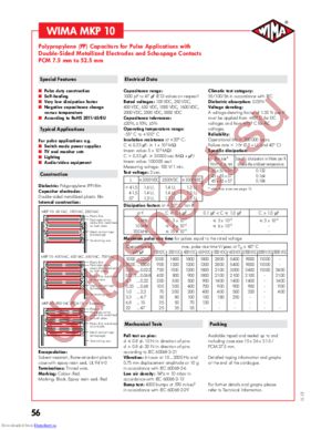 MKP10 0.015/1000/5 PCM15 datasheet  