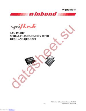 W25Q40BWSNIG datasheet  