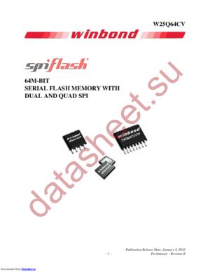 W25Q64CVSSIG datasheet  