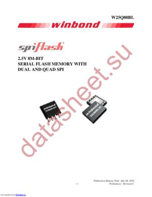 W25Q80BLDAIG datasheet  