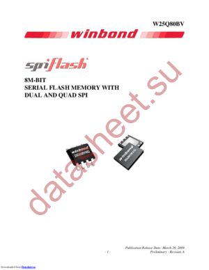 W25Q80BVSNIG datasheet  