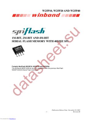 w25p20 datasheet  