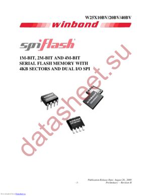 W25X10BV datasheet  