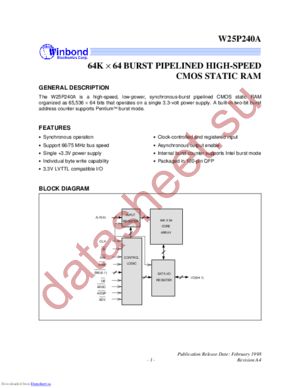 W25P240AF-6A datasheet  