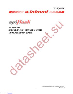 W25Q64FVSFIP datasheet  