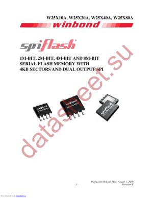 W25X20AVSNIG datasheet  