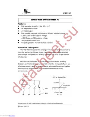 WSH135-XPAN datasheet  