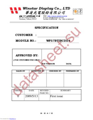 WF57BTIBCDD datasheet  