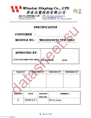 WG320240T3-TFH-VB5 datasheet  