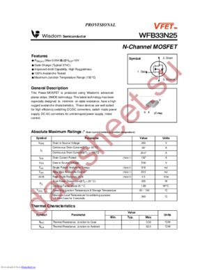 WFB33N25 datasheet  