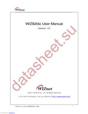 WIZ820io datasheet  