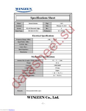 W5I-BO-07 datasheet  