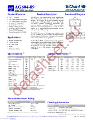 AG602-89 datasheet  