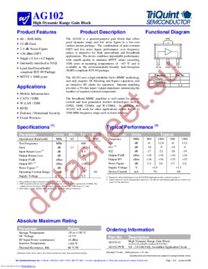 AG102 datasheet  