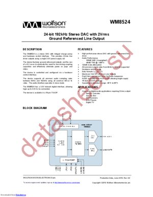 WM8524-6228-DT16-EV1 datasheet  