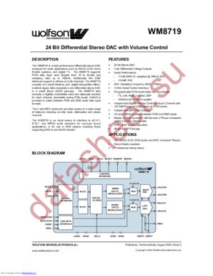 WM8719 datasheet  