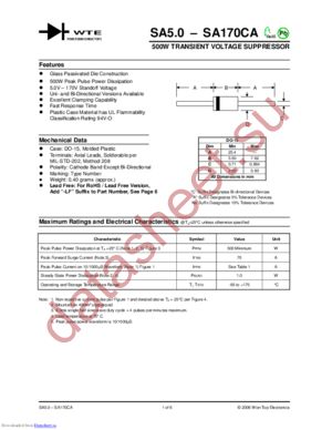 SA75CA-T3 datasheet  