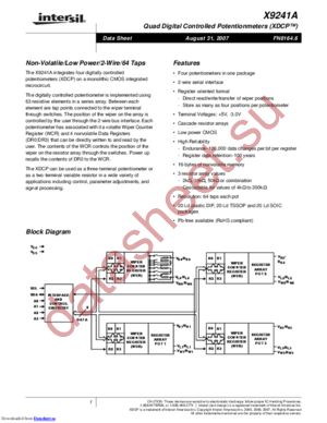 X9241AUSZT2 datasheet  