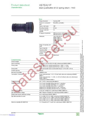 XB7EA21P datasheet  