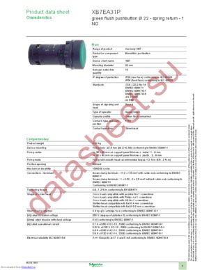 XB7EA31P datasheet  