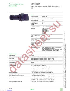 XB7ED21P datasheet  