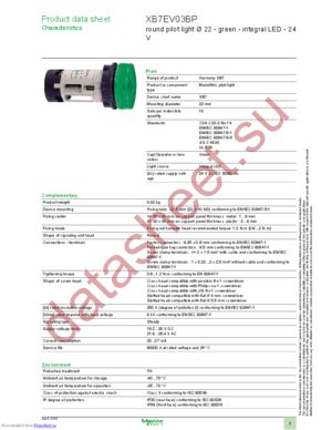 XB7EV04BP datasheet  