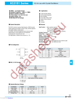 XC2151 Series datasheet  