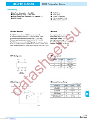 XC31B Series datasheet  