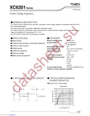 XC6201P502PR-G datasheet  