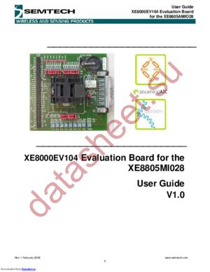 XE8000EV104 datasheet  