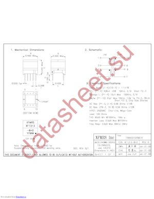 XF1313-8HD datasheet  