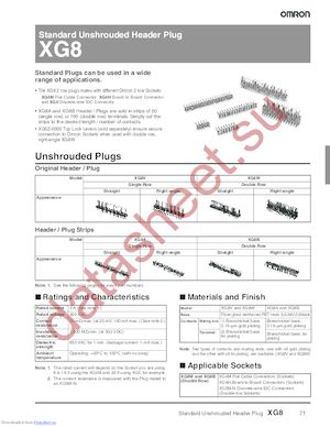 XG8W-3441 datasheet  