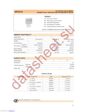 HF9215-027-23-I datasheet  