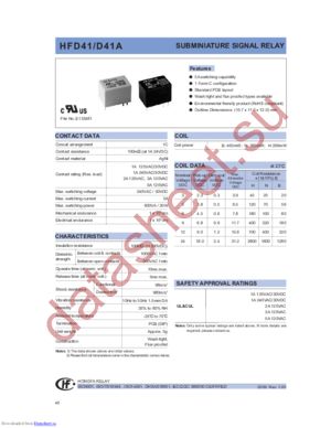 HFD41-6-H datasheet  