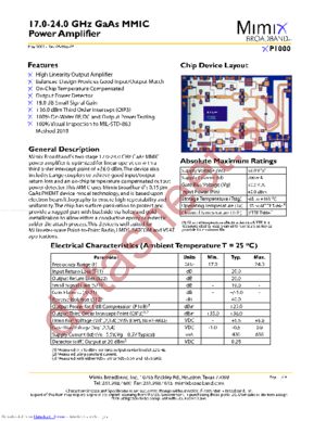 XP1000 datasheet  