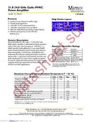 XP1010 datasheet  