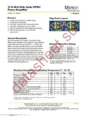 XP1012 datasheet  