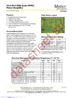 XP1018 datasheet  