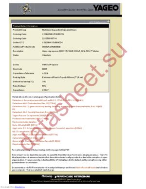 CC0805MKY5V9BN224 datasheet  