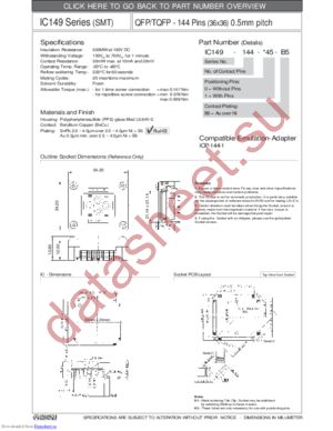 IC149-144-045-B5 datasheet  