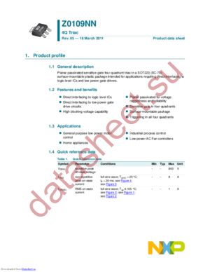 Z0109NN,135 datasheet  