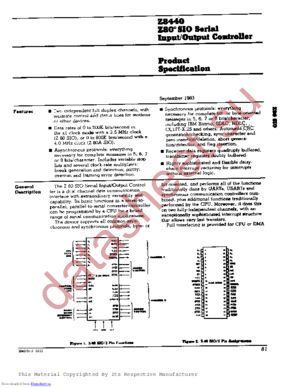 Z8440BPS datasheet  