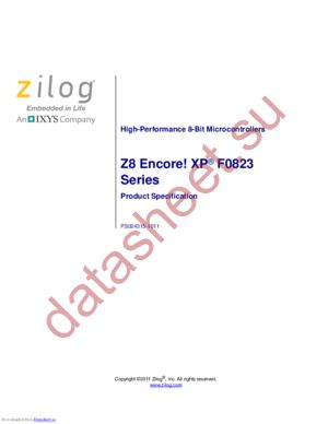 Z8F0823SH005EG2156 datasheet  