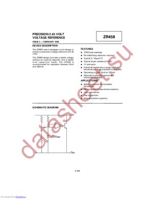 ZR458A datasheet  