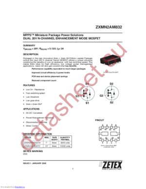 ZXMN2AM832 datasheet  