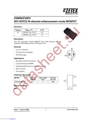 ZXMN2F34FH datasheet  
