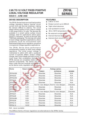 ZR78L_06 datasheet  