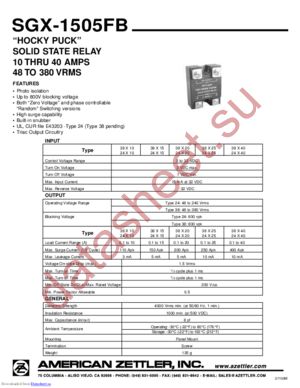 SGX-1505FB datasheet  