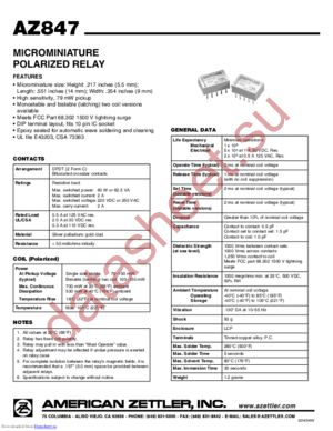 AZ8476 datasheet  