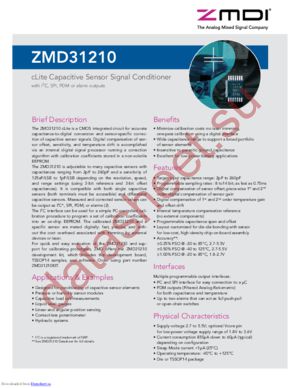 ZMD31210 datasheet  